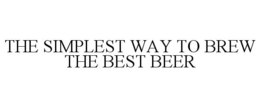 THE SIMPLEST WAY TO BREW THE BEST BEER trademark
