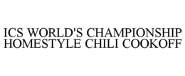 ICS WORLD'S CHAMPIONSHIP HOMESTYLE CHILI COOKOFF trademark