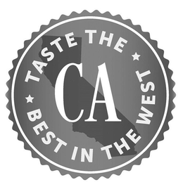 CA TASTE THE BEST IN THE WEST trademark