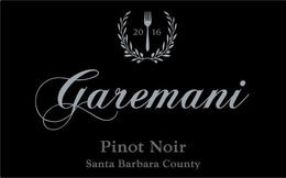 GAREMANI PINOT NOIR SANTA BARBARA COUNTY 2016 trademark