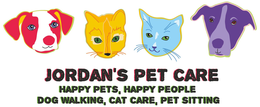 JORDAN'S PET CARE HAPPY PETS, HAPPY PEOPLE, DOG WALKING, CAT CARE, PET SITTING trademark