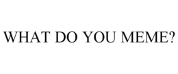 WHAT DO YOU MEME? trademark