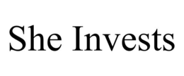 SHE INVESTS trademark