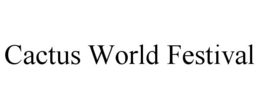CACTUS WORLD FESTIVAL trademark
