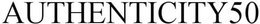 AUTHENTICITY50 trademark