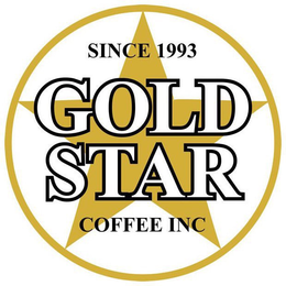 SINCE 1993 GOLD STAR COFFEE INC. trademark