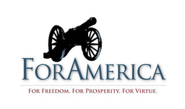 FORAMERICA FOR FREEDOM. FOR PROSPERITY.FOR VIRTUE. trademark