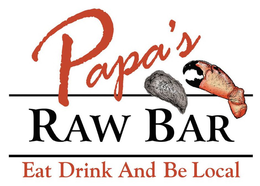 PAPA'S RAW BAR EAT DRINK AND BE LOCAL trademark