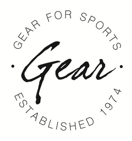 · GEAR · GEAR FOR SPORTS ESTABLISHED 1974 trademark