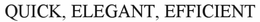 QUICK, ELEGANT, EFFICIENT trademark