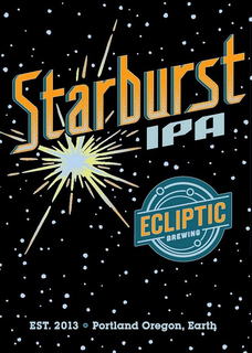 STARBURST IPA ECLIPTIC BREWING EST. 2013 PORTLAND OREGON, EARTH trademark