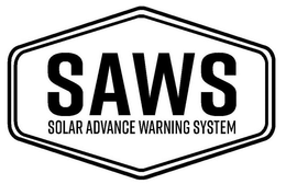 SAWS SOLAR ADVANCE WARNING SYSTEM trademark