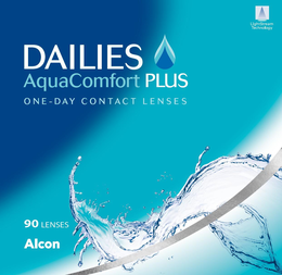 LIGHTSTREAM TECHNOLOGY DAILIES AQUACOMFORT PLUS ONE-DAY CONTACT LENSES 90 LENSES ALCON trademark