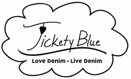 TICKETY BLUE LOVE DENIM · LIVE DENIM trademark