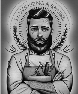 I LOVE BEING A BARBER trademark