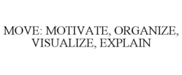 MOVE: MOTIVATE, ORGANIZE, VISUALIZE, EXPLAIN trademark