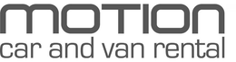 MOTION CAR AND VAN RENTAL trademark
