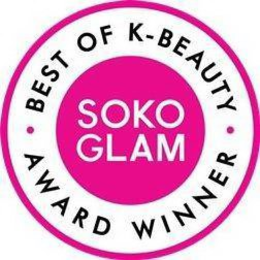 SOKO GLAM BEST OF K-BEAUTY AWARD WINNER trademark