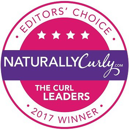 NATURALLYCURLY.COM · EDITOR'S CHOICE · THE CURL LEADERS · 2017 WINNER · trademark