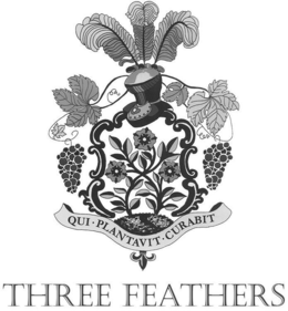 QUI · PLANTAVIT · CURABIT THREE FEATHERS trademark