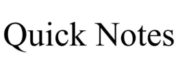 QUICK NOTES trademark