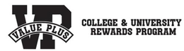 VP VALUE PLUS COLLEGE & UNIVERSITY REWARDS PROGRAM trademark