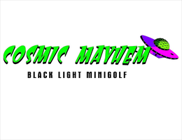 COSMIC MAYHEM BLACK LIGHT MINIGOLF trademark