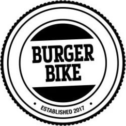 BURGER BIKE · ESTABLISHED 2017 · trademark