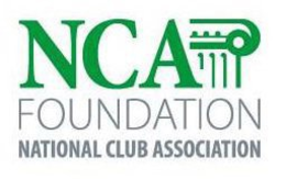 NCA FOUNDATION NATIONAL CLUB ASSOCIATION trademark