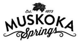 EST. 1873 MUSKOKA SPRINGS trademark