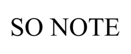 SO NOTE trademark