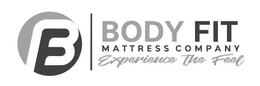 B F BODY FIT MATTRESS COMPANY EXPERIENCE THE FEEL trademark