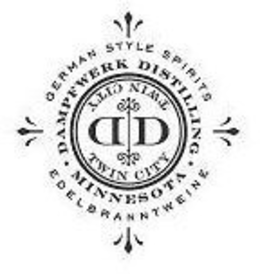 GERMAN STYLE SPIRITS EDELBRANNTWEINE DAMPFWERK DISTILLING MINNESOTA TWIN CITY TWIN CITY DD trademark