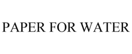 PAPER FOR WATER trademark