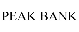 PEAK BANK trademark
