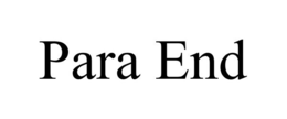 PARA END trademark