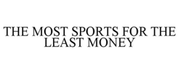 THE MOST SPORTS FOR THE LEAST MONEY trademark