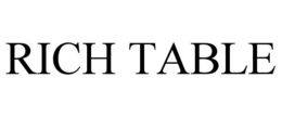 RICH TABLE trademark