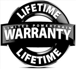 LIFETIME LIMITED POWERTRAIN WARRANTY LIFETIME trademark