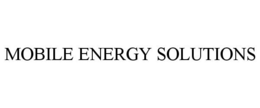 MOBILE ENERGY SOLUTIONS trademark