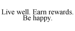 LIVE WELL. EARN REWARDS. BE HAPPY. trademark