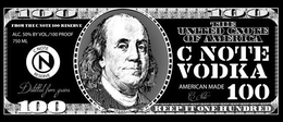 100 FRANKLIN FROM THE C NOTE 100 RESERVE ALC. 50% BY VOL./100 PROOF 750 ML RESERVE DISTILLED FROM GRAINS THE UNITED CNOTE OF AMERICA C NOTE VODKA AMERICAN MADE KEEP IT ONE HUNDRED trademark