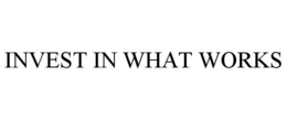 INVEST IN WHAT WORKS trademark