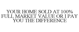 YOUR HOME SOLD AT 100% FULL MARKET VALUE OR I PAY YOU THE DIFFERENCE trademark