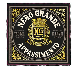NERO GRANDE APPASSIMENTO VINO IGP 750 ML ROSSO VINO IGP 14,5% VOL ROSSO NG NERO GRANDE ITALIA MARCA PROPRIA PRODOTTO IN ITALIA trademark