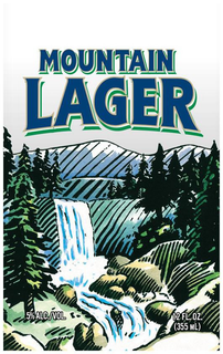 MOUNTAIN LAGER 5% ALC./VOL. 12 FL. OZ. (355 ML) trademark