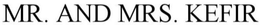 MR. AND MRS. KEFIR trademark