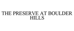 THE PRESERVE AT BOULDER HILLS trademark