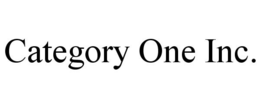 CATEGORY ONE INC. trademark