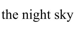THE NIGHT SKY trademark